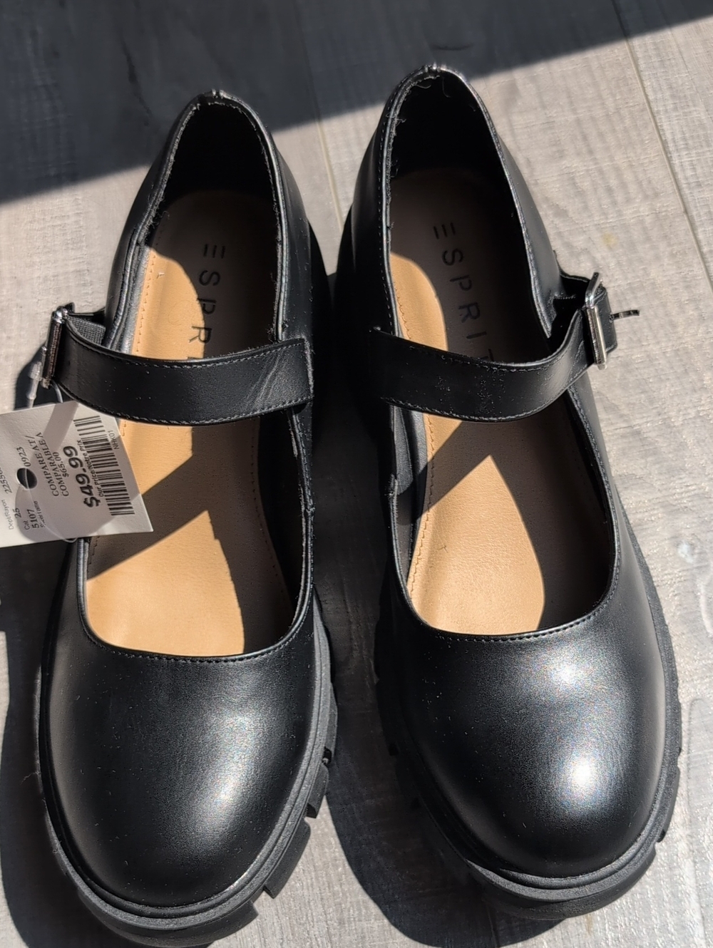 NWT Esprit Black Womens' Mary Jane Strap Dress Shoes